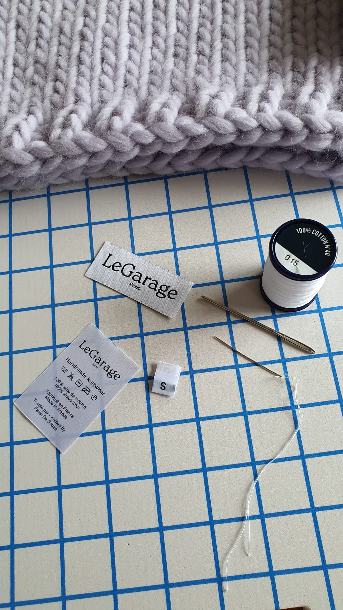 Label d'entretien, de taille et de marque LeGarage™ - Le Pull (tricot)